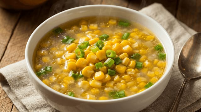 Veg. Sweet Corn Soup.