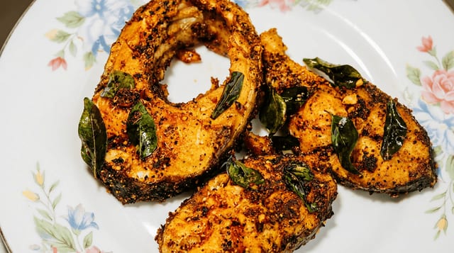 Andhra Fish Pepper Fry.