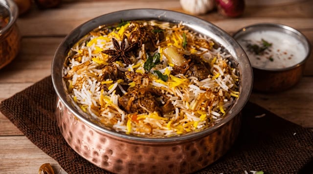 Goat Dum Biryani.
